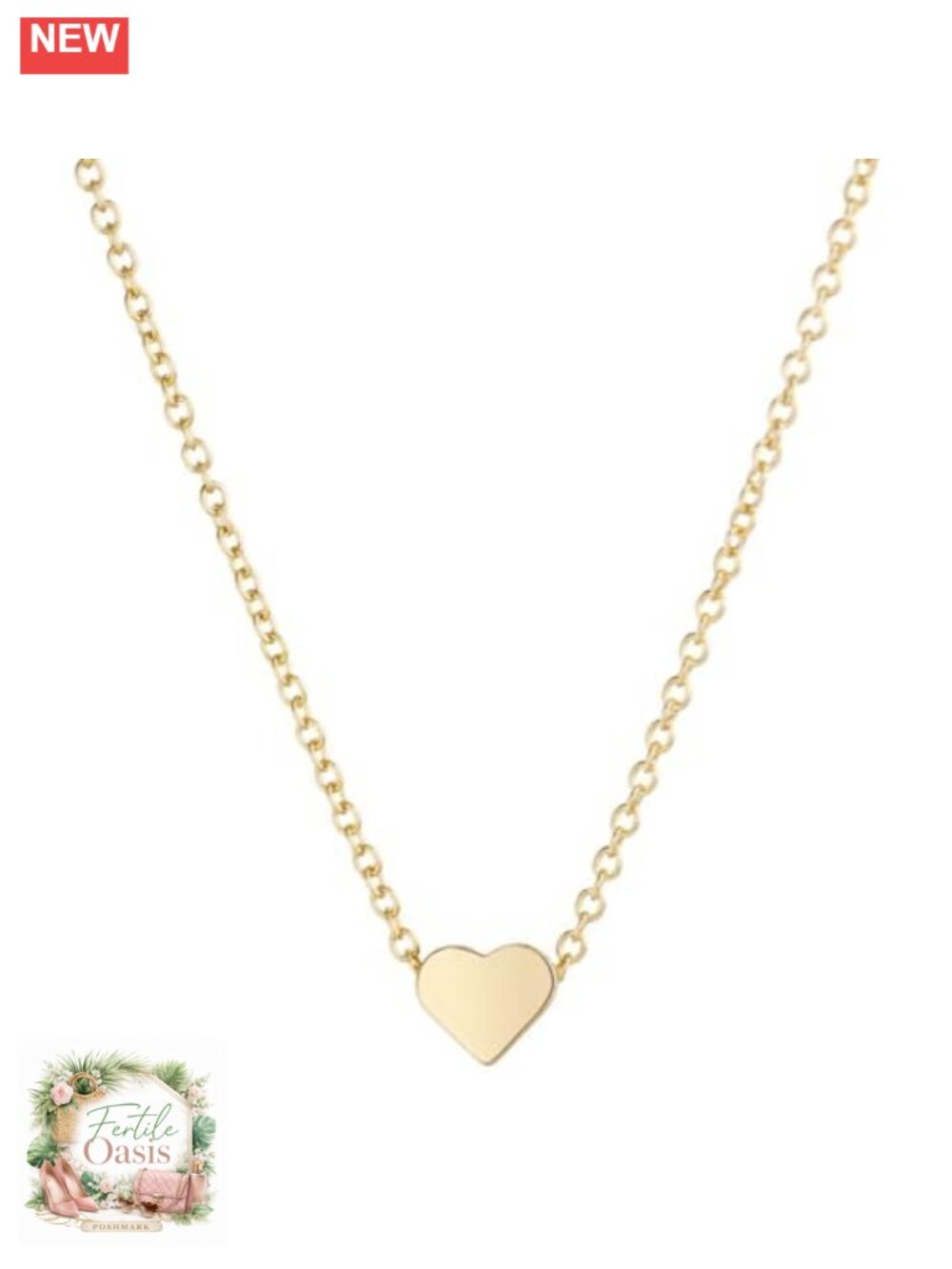 Dainty Puffy Heart Stainless Steel Choker Necklace for Women with Adjustable